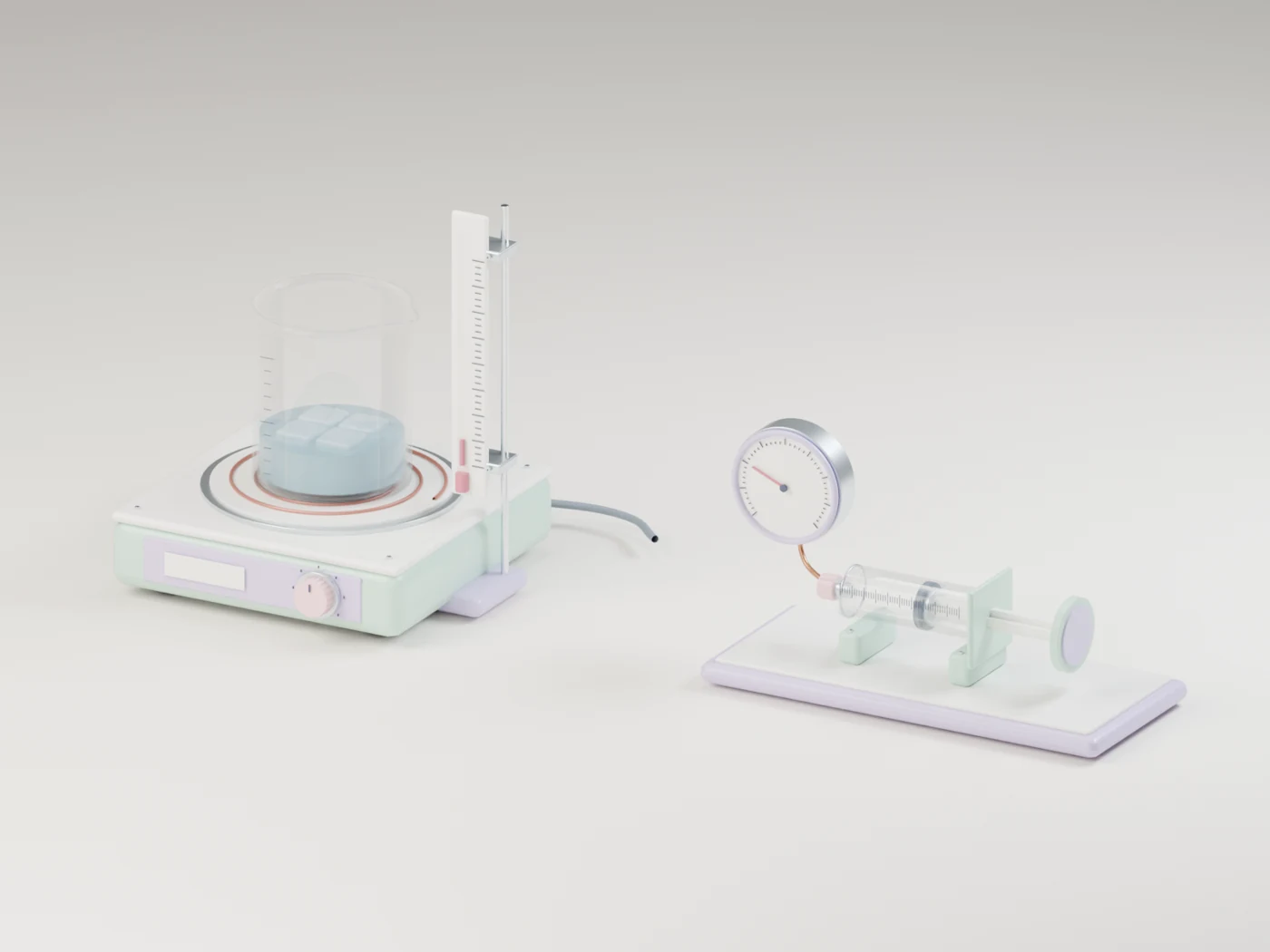 Blender asset render of the particle apparatus